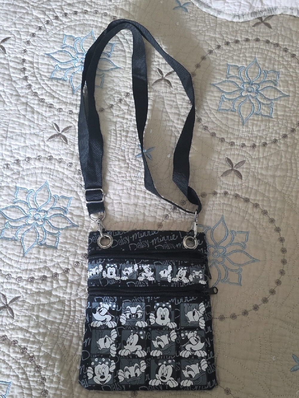 Disney Black & White Character Crossbody Bag